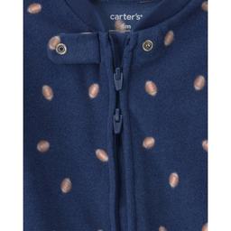 Baby Boy (NB-9M) Carter''s® Football Zip Sleep & Play Pajamas