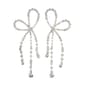 Rosa Rhinestones Bow Drop Earrings - image 1