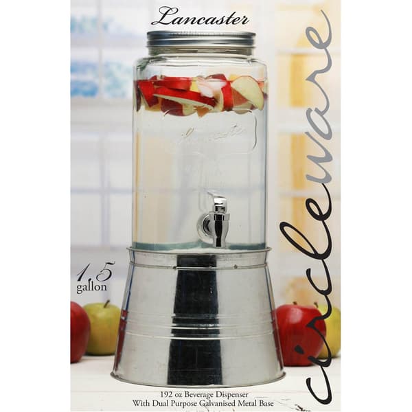 Circle Glass Lancaster 1.5 Gallon Dispenser with Base