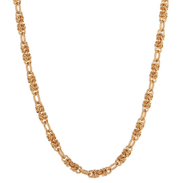 Design Collection 18 Gold-Tone Mixed Link Chain Necklace - image 