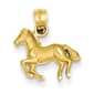 Gold Classics(tm) 14kt. Diamond-Cut Horse Pendant - image 1