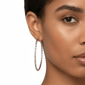 Saffron 60mm Stainless Steel Twisted Hoop Earrings - image 1