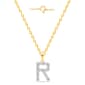 Nova Star(R) Gold Plated Lab Grown Diamond Initial R Pendant - image 1