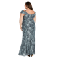 Plus Size R&M Richards Off The Shoulder Floral Evening Gown - image 2
