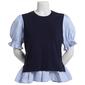 Womens Nanette Lepore Pinstripe Sleeve Two in One Sweater - image 1