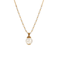 1928 18in. Gold-Tone Round Faux Pearl Bead Drop Necklace - image 1