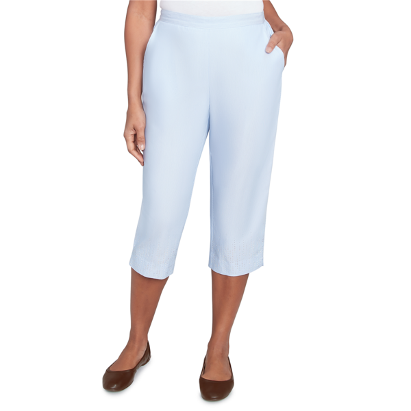 Womens Alfred Dunner St. Thomas Embroidered Capris - image 