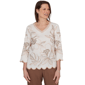 Womens Alfred Dunner Spice Market Scallop Edge Floral Blouse - image 1