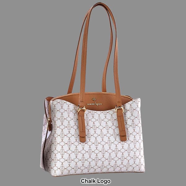 Nanette Lepore Liam Logo Triple Section Satchel