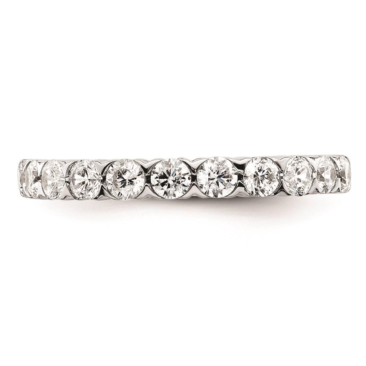 Pure Fire 14kt. White Gold Lab Grown 11-Stone Channel Band