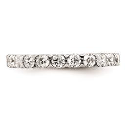 Pure Fire 14kt. White Gold Lab Grown 11-Stone Channel Band