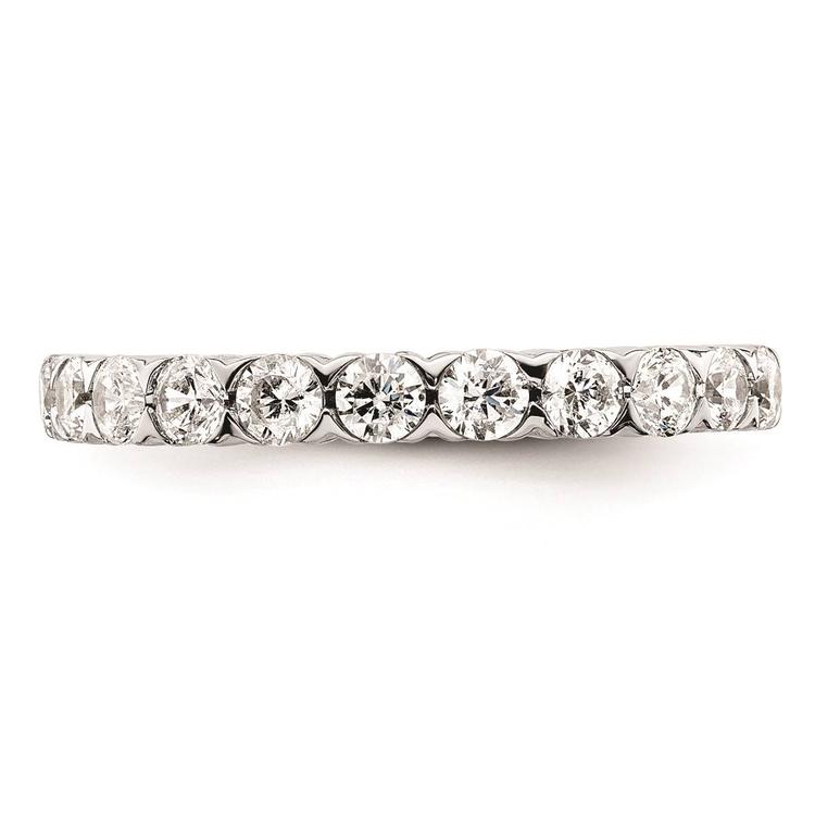 Pure Fire 14kt. White Gold Lab Grown 11-Stone Channel Band