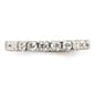Pure Fire 14kt. White Gold Lab Grown 11-Stone Channel Band - image 1
