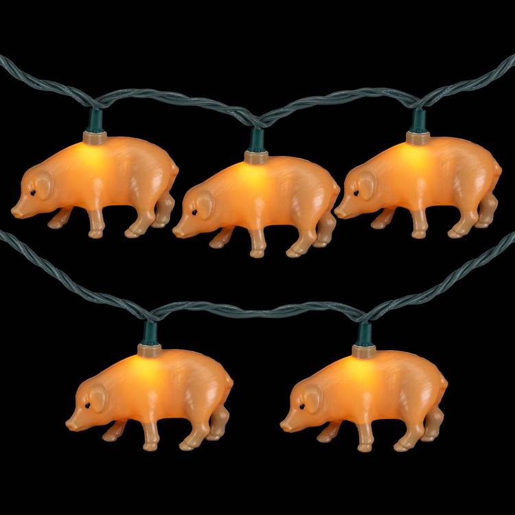 Northlight Seasonal 6ft. Pig Patio Light Set