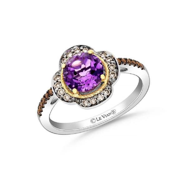 Le Vian(R) Argent&Or(tm) Grape Amethyst(R) Silver & 14kt. Ring - image 
