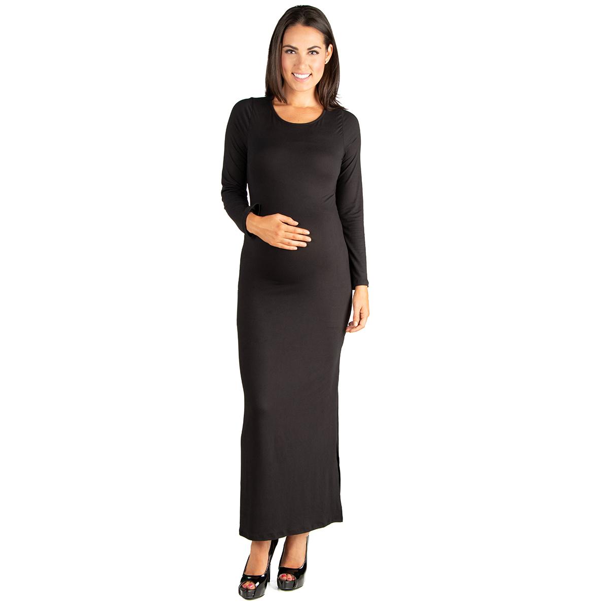 Womens 24/7 Comfort Apparel Long Sleeve Maternity Sheath Dress