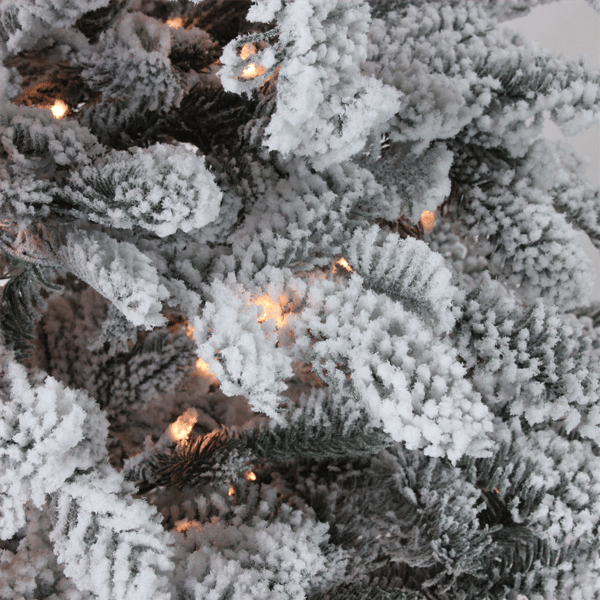 Northlight 7.5ft. Real Touch™ Pre-Lit Flocked Fir Christmas Tree