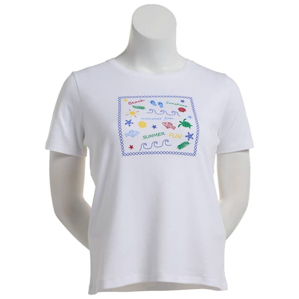 Petite Hasting & Smith Solid Short Sleeve Beach Graphic Tee