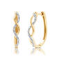 Nova Star&#174; Lab Grown Diamond Twisted Huggie Hoop Earrings - image 2