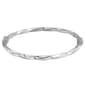 7in. Highly Polished Sterling Silver Twist Bangle Bracelet - image 1