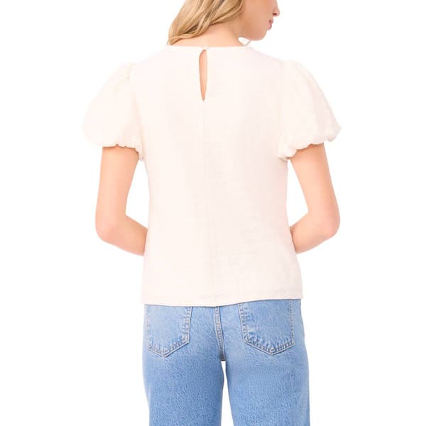 Womens Cece Short Bubble Sleeve Textured Knit Blouse