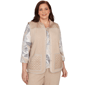 Plus Size Alfred Dunner Comfort & Joy Quilted Snap Front Vest - image 1