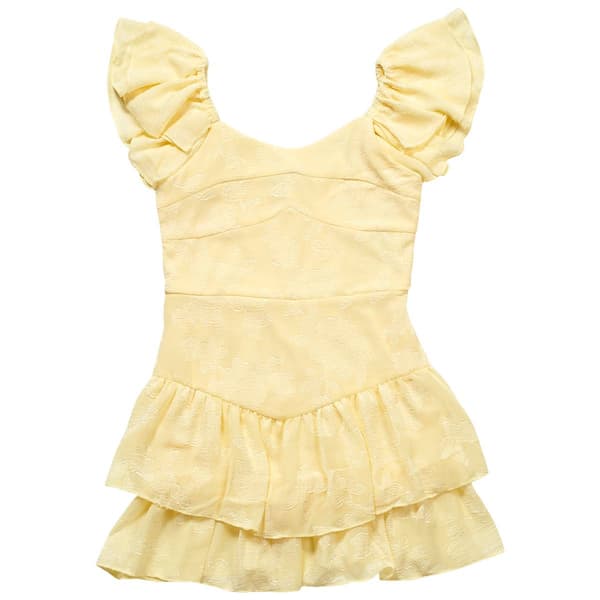 Girls (7-16) Rare Editions Sweetheart Floral Shirred Romper