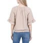 Womens NY Collection Elbow Sleeve Ruffle Edge Blouse - image 2