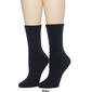 Womens Cuddl Duds® 2pk. Cable Rib Boot Crew Socks - image 3