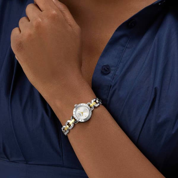 Womens Guess Two-Tone Silver Dial Analog Watch - GW1019L3