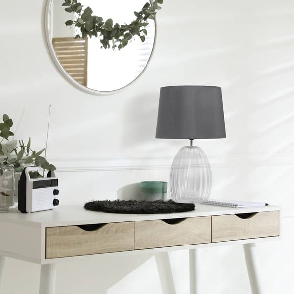 Lalia Home Classix 17.63in. Fluted Glass Table Lamp