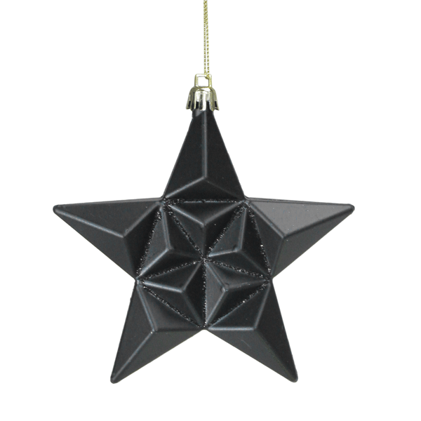 DAK 12ct. Matte Glittered Star Shatterproof Ornaments - image 