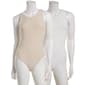 Juniors Pink Rose 2pk. Yummy Double Layer Crew Tank Bodysuits - image 1