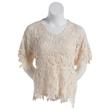 Plus Size Skye’s The Limit Antibes Solid Lace Blouse - Boscov's