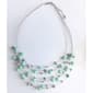 Ashley Cooper(tm) Silver-Tone Green Beaded Illusion Necklace - image 1