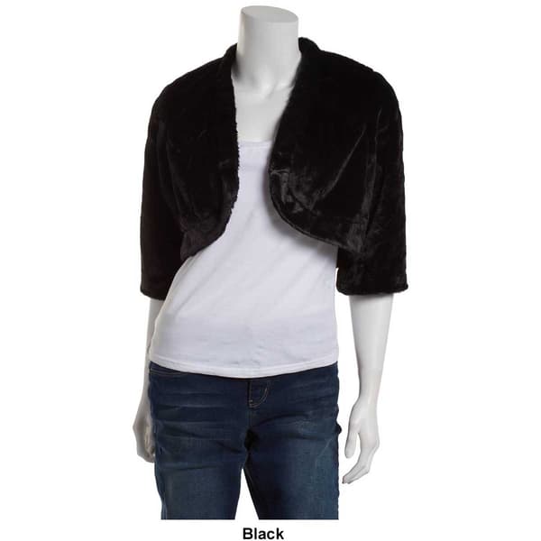 Womens Rabbit Rabbit Rabbit Faux Fur Shrug