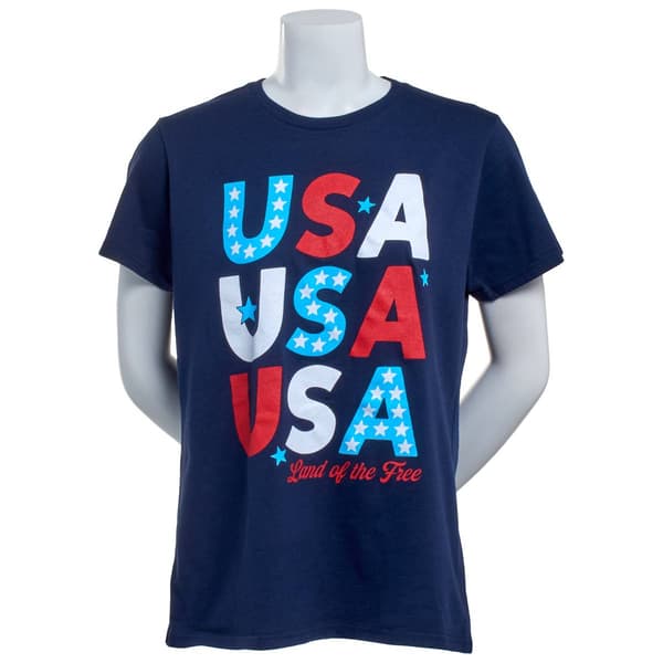 Womens Home of the Brave USA Land of the Free Short Sleeve Tee