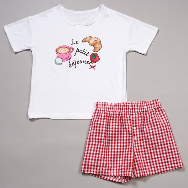 Girls (7-16) Sleep On It® 2pc. Le Petit Déjeuner Pajama Set