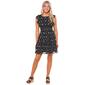 Juniors No Comment Flutter Sleeve Smocked Waist Tier A-Line Dress - image 1