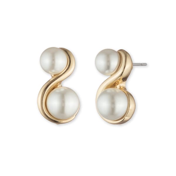 You're Invited Pearl Swirl Stud Earrings - image 