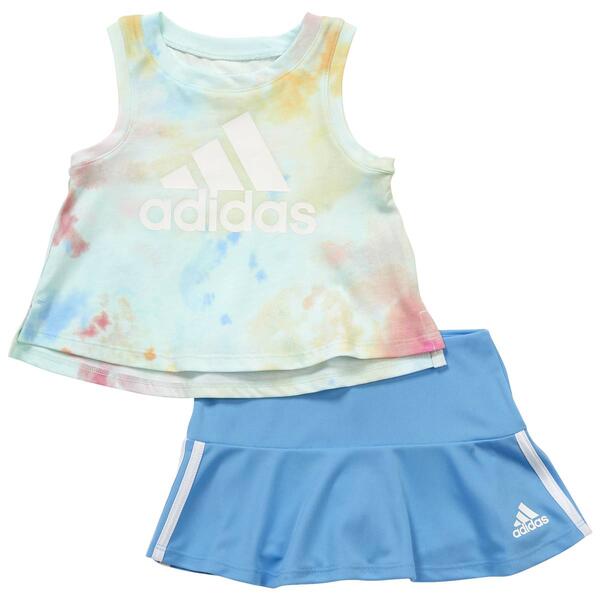Baby Girl &#40;12-24M&#41; adidas&#40;R&#41; Tie Dye Tank & Skort Set - image 