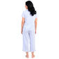 Womens Laura Ashley® Short Sleeve Mini Stripe & Capris Pajama Set - image 3