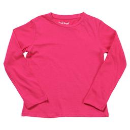 Girls (4-6x) Pink Angel Long Sleeve Basic Tee
