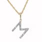 Nova Star&#40;R&#41; 10kt Gold 1/10ctw Lab Grown Diamond M Initial Pendant - image 1