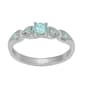 Marsala Silver Plated Genuine Blue Topaz with Heart Band - image 1