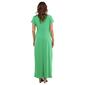 Womens Perceptions Short Sleeve Solid Side Knot Maxi Dress - image 2