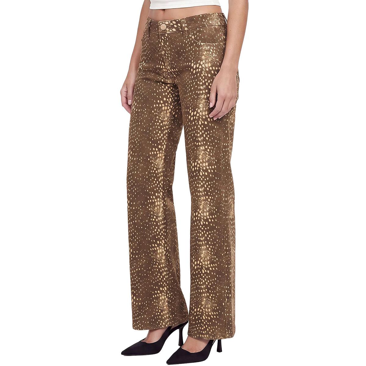 Juniors YMI Low Rise Wide Leg Deer Print Pants