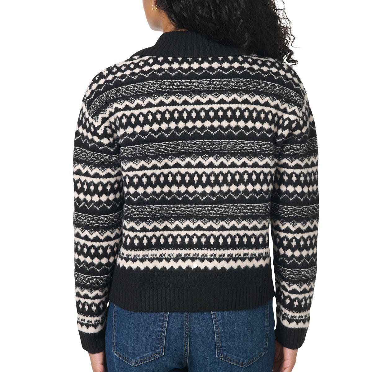 Womens Gloria Vanderbilt Long Sleeve Fair Isle Cozette Cardigan
