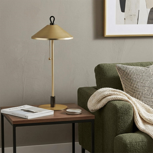 HomeRoots 20in. Black & Gold Two Light LED Desk Lamp - image 