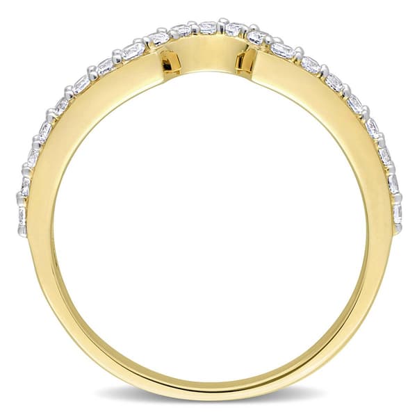 Gemstones Classics&#8482; 10kt. Gold Lab Created White Sapphire Ring